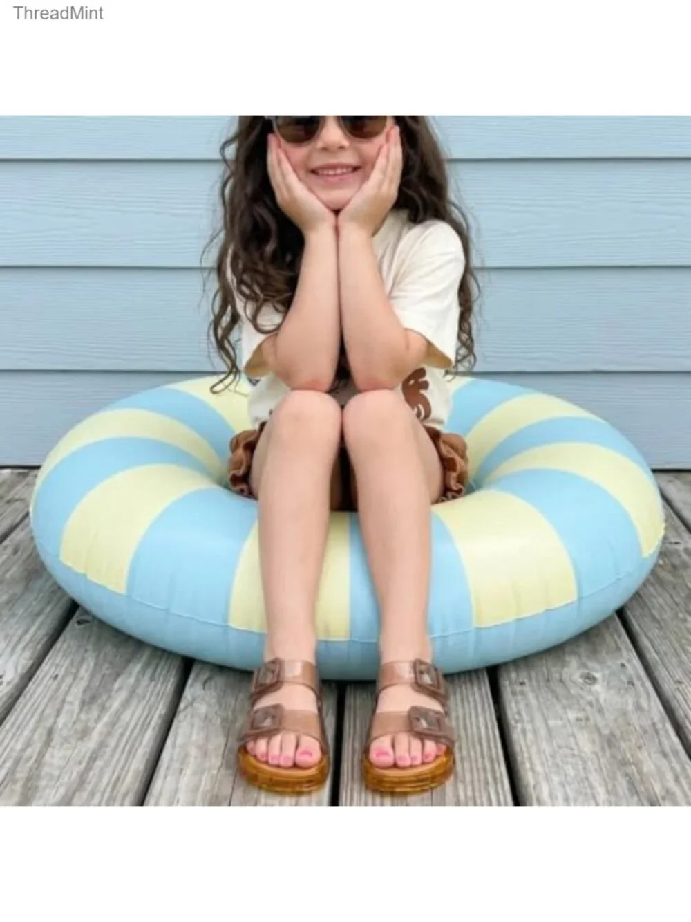 CUSHIONAIRE Pool-K Jelly Sandals Girls Water Friendly Slip-On Slides